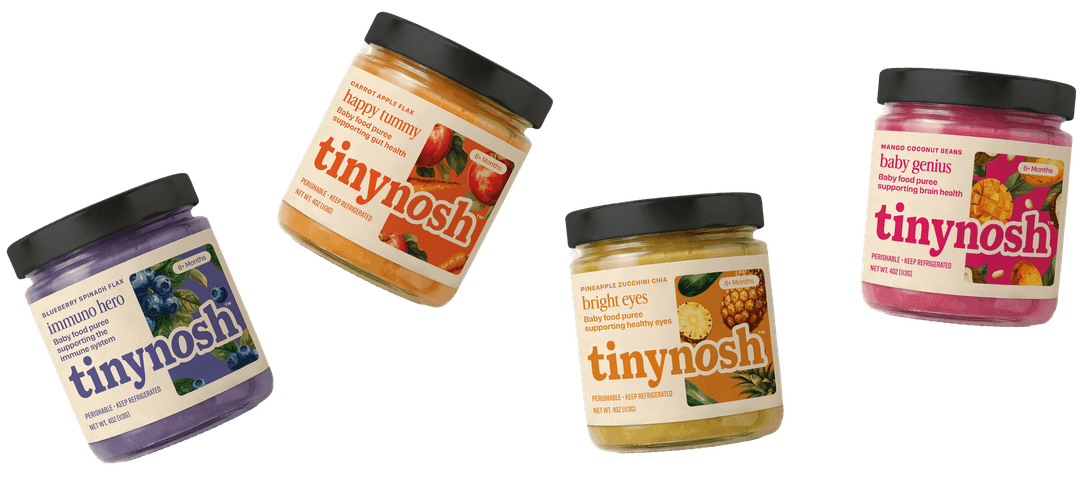 Four jars of TinyNosh
